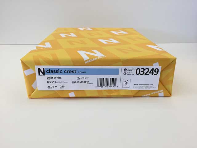 Neenah – Classic Crest Cover Super Smooth – Donahue Paper Emporium